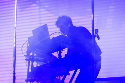 Denmark, Roskilde June, 30 2017. The Chilean-American composer, songwriter and recording artist Nicolas Jaar performs a live concert during the Danish music festival Roskilde Festival 2017. (Photo by: Gonzales Photo/PYMCA/Avalon/Universal Images Group via Getty Images)