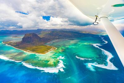 An aerial view of Mauritius. One&Only