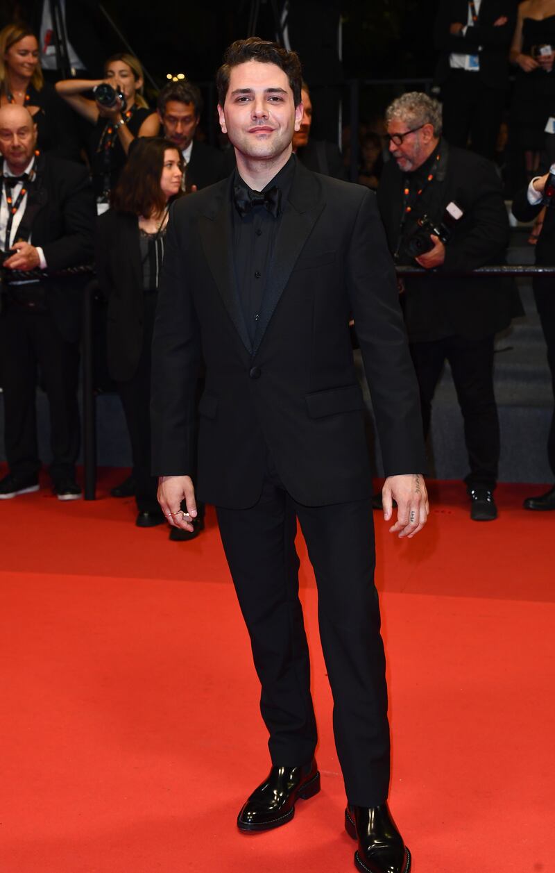 Canadian filmmaker Xavier Dolan wears all black to attend the screening of 'Brother And Sister (Frere Et Soeur)'. Getty Images