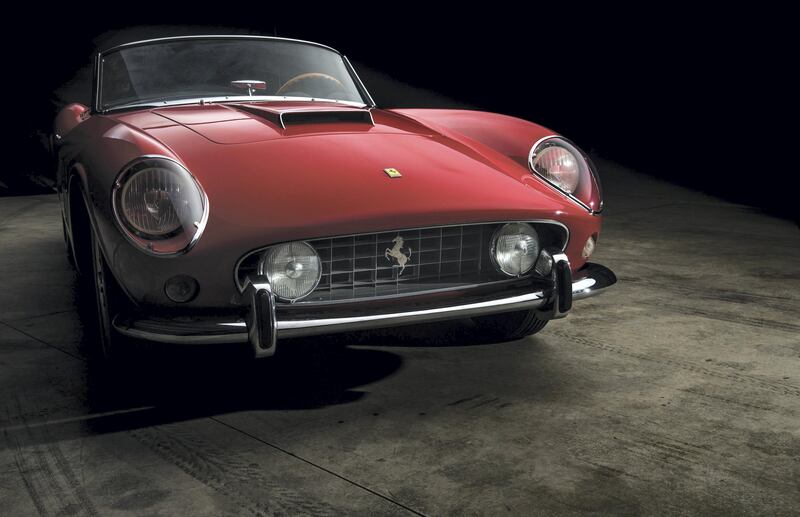 1959 Ferrari 250 GT LWB California Spider, €7.5m to €9.5m (Dh32.8m to Dh41.5m). R M Sotheby’s