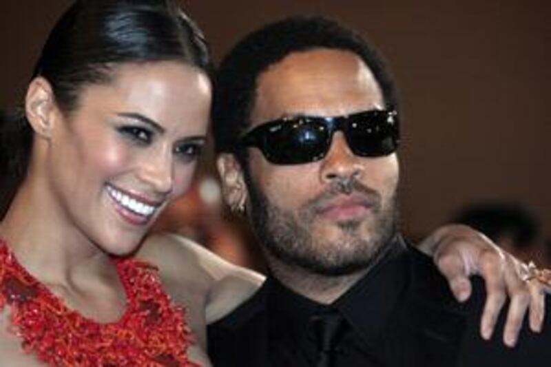 The musician Lenny Kravitz, who has a small but pivotal part in Precious, with his co-star Paula Pattan at the Cannes Film Festival in May.