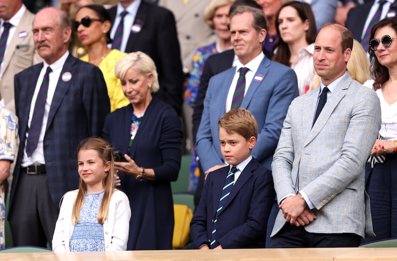 The young royals at Wimbledon. PA 