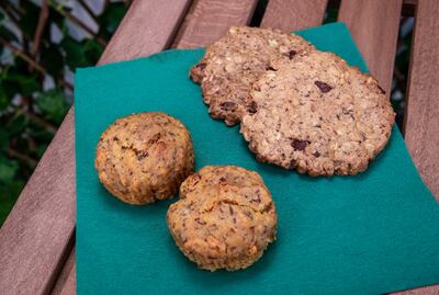 A serving of six banana oatmeal cookies has just 48 calories and just 0.7g of fat. Victor Besa / The National