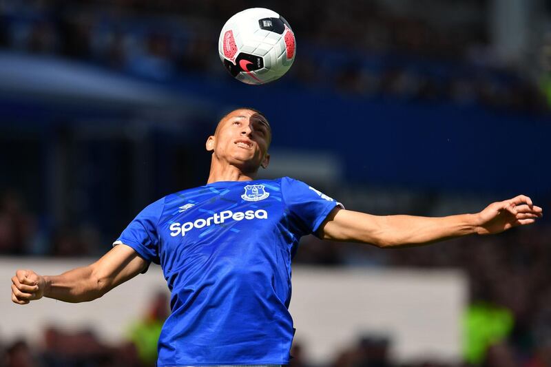 Everton's Brazilian striker Richarlison controls the ball. AFP