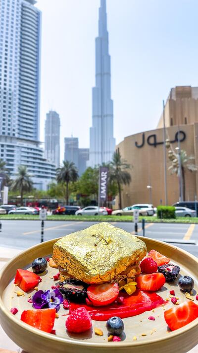 Hampstead Bakery and Cafe's Brioche Royal Brioche French Toast costs Dh220. Hampstead Bakery and Cafe