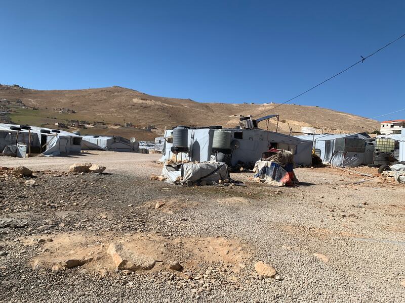 Syrian refugee camps in the Lebanese border town of Arsal. Jamie Prentis / The National
