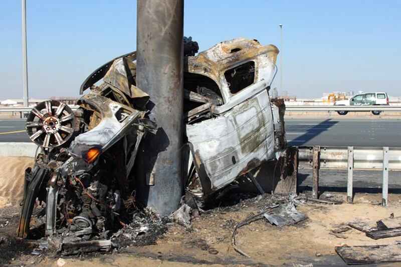 Doctors in the UAE say there is a “pandemic” of young men killed or left in need of intensive long-term care through accidents on the nation’s roads. Readers suggest better education and enforcement. Image supplied by Dubai Police. 