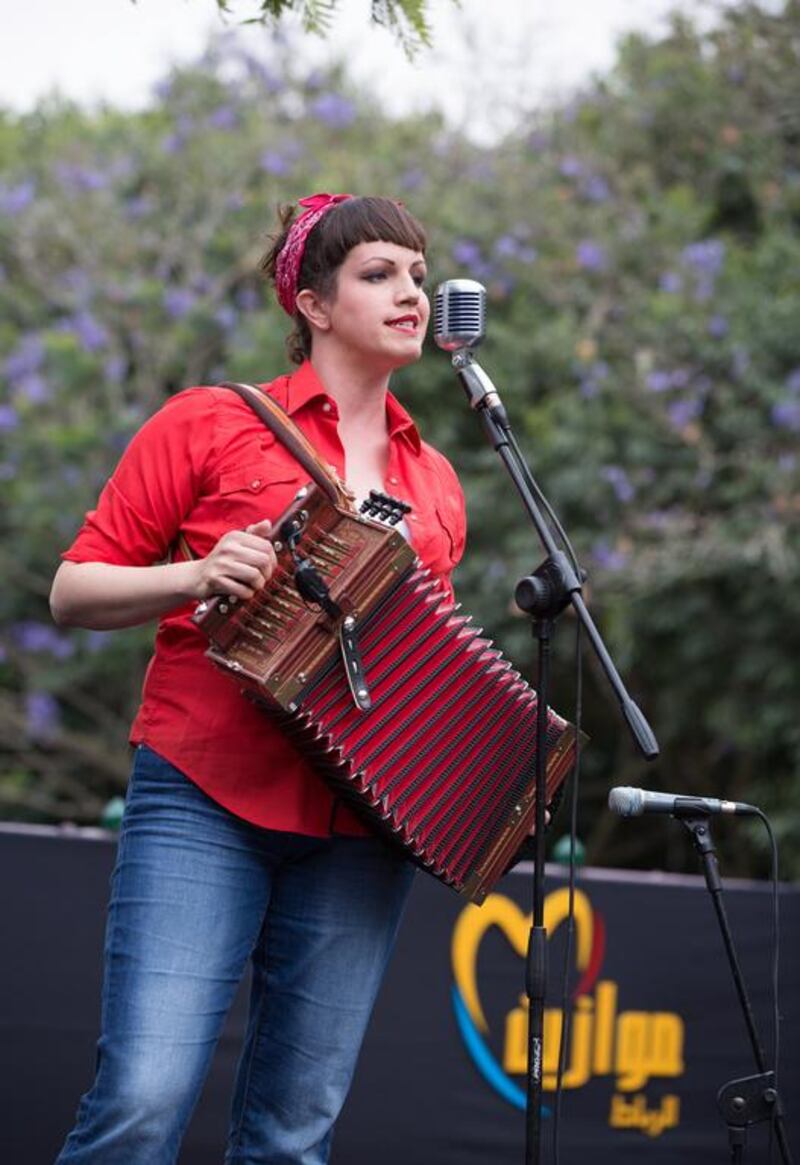 The Mississippi-born singer Sarah Savoy performs at the 2014 Mawazine Festival in the Moroccan capital of Rabat. Photo by Sife Elamine

