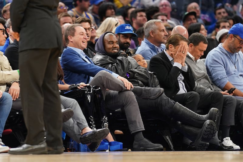 He watches basketball team the Golden State Warriors play the Boston Celtics in March. Photo: USA Today Sports
