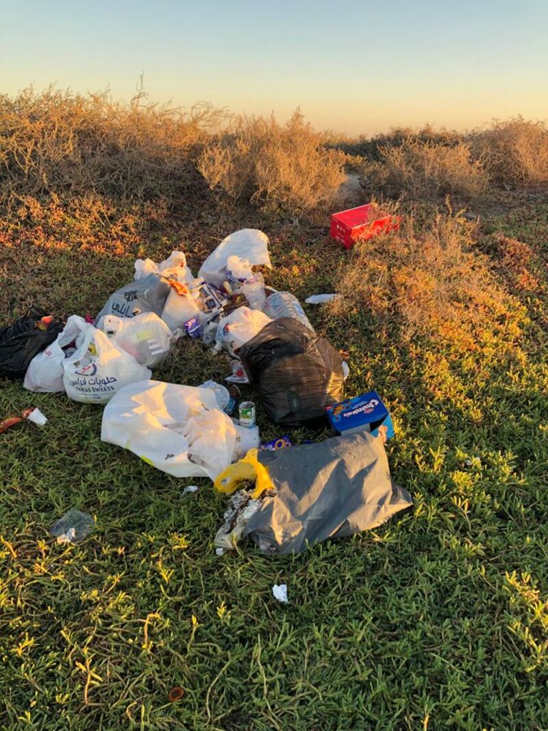 Bags of rubbish are regularly collected on beaches in Umm Al Quwain and Ras Al Khaimah. Courtesy: Paul Rivers
