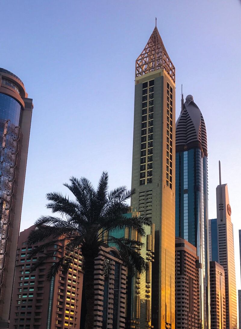 The hotel stands 356 metres high at 101 Sheikh Zayed Road.