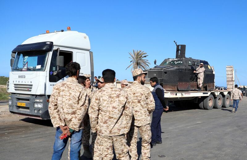 Members of Misrata forces, under the protection of Tripoli's forces, are seen in Tajura neighborhood, east of Tripoli, Libya. Reuters