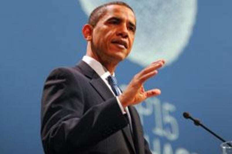 Barack Obama said America would continue on their course of action no matter what the results in Copenhagen.
