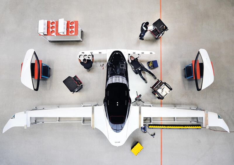 Engineer working on Lilium jet. Courtesy Lilium GmbH