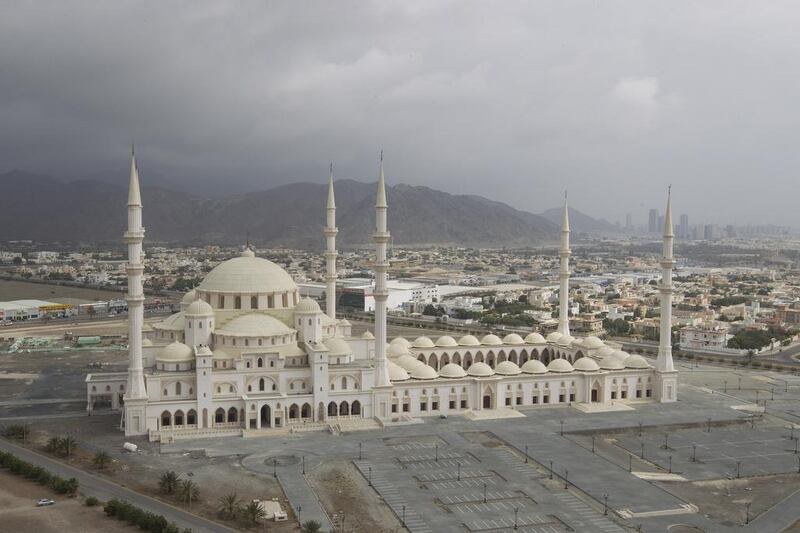 The Sheikh Zayed Mosque in Fujairah, the second-largest mosque in the UAE, will open this year. Mona Al Marzooqi / The National