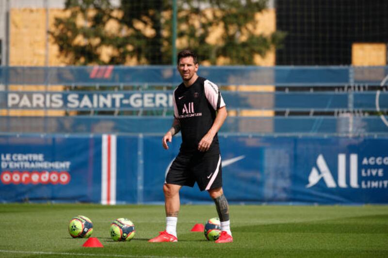 Lionel Messi took part in his first training session with Paris Saint-Germain.