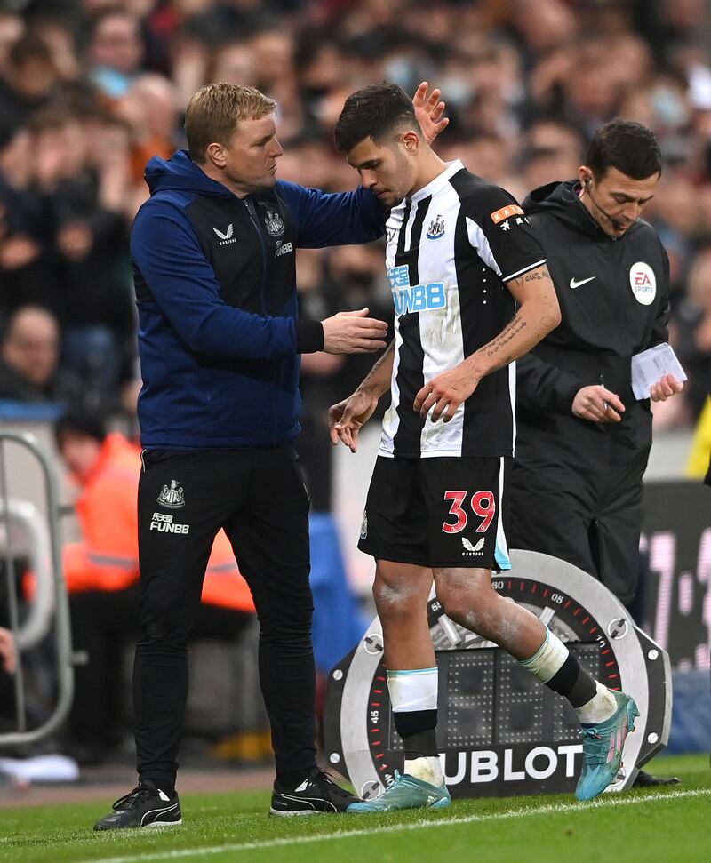 Bruno Guimaraes – 8 The Brazilian made his first Premier League start since his arrival at St James’ Park in January and nearly set up the opener when he played a neat one-two with Almiron to pass to Wood. Getty