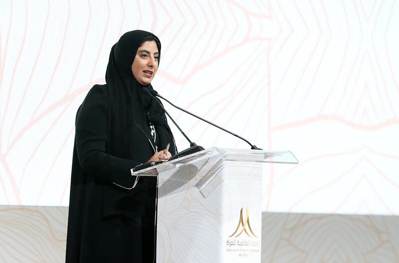 Sheikha Shamma bint Sultan says ICRW's mission to advance equality for women and girls complements her own advocacy. Pawan Singh / The National