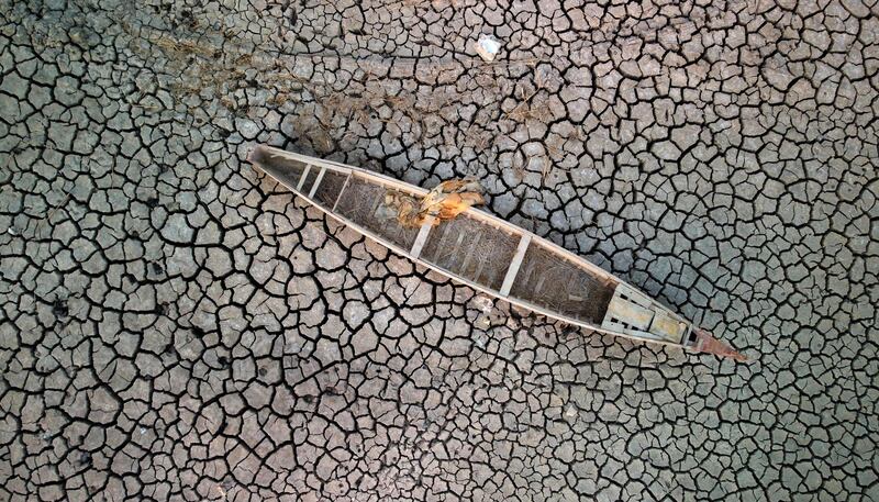 Iraq's receding southern marshes in Dhi Qar province, due to global warming. AFP