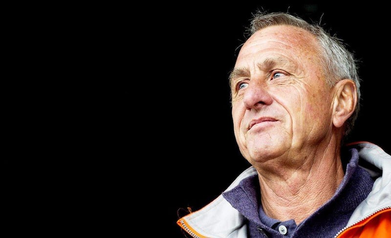 A file picture dated May 18, 2013 of Dutch football legend Johan Cruyff attending a tournament in Amsterdam. Koen van Weel / EPA