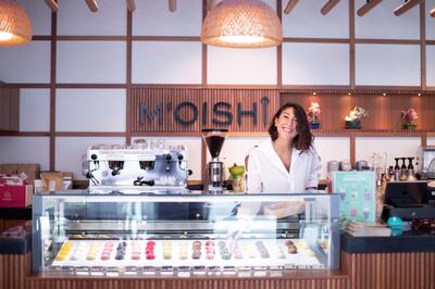 DUBAI, UNITED ARAB EMIRATES - May 21 2019.

Carole Moawad, founder of UAE’s Japanese ice cream brand M’OISHI.

(Photo by Reem Mohammed/The National)

Reporter: 
Section: BZ