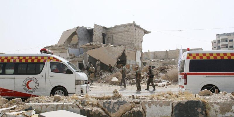 Located in the countryside south-west of Damascus, Daraya has been hit by government air strikes, barrel bombs and fighting for much of the past five and a half years of war. AP Photo