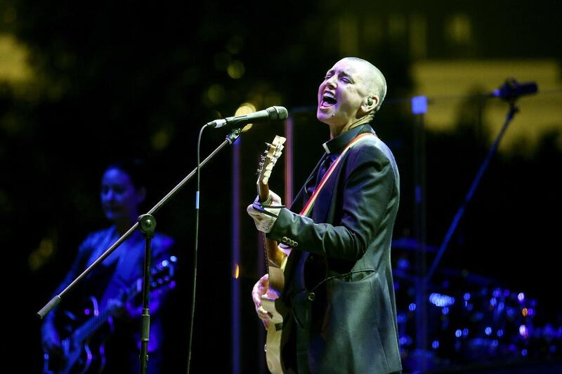 Irish singer-songwriter Sinead O'Connor performs at Irish Village. Sarah Dea / The National

