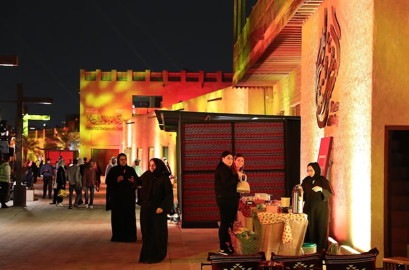 DUBAI, UNITED ARAB EMIRATES, Jan 09  – 2020 :- Visitors at the Al Shindagha Days culture festival held at Al Shindagha Heritage District in Dubai. (Pawan Singh / The National) Photo essay for Weekend. Story by Katy Gillett 