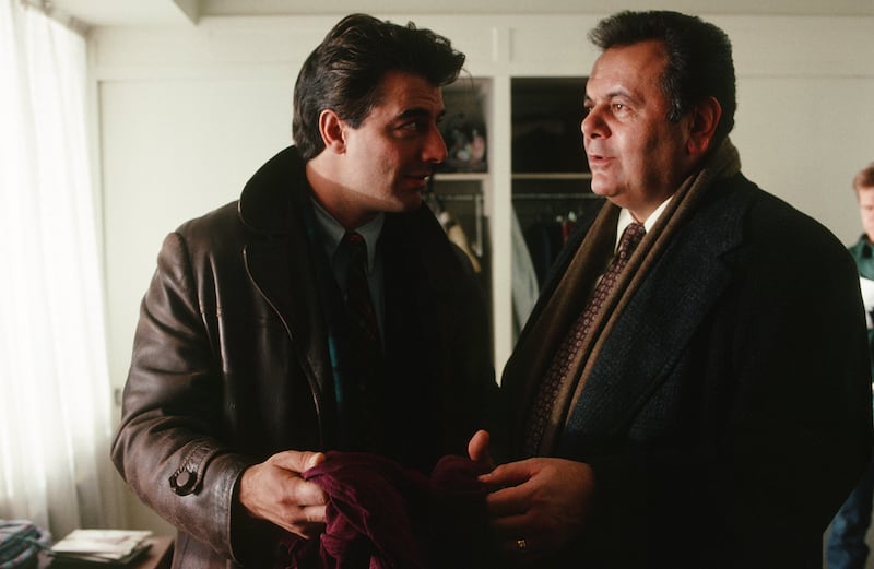 Chris Noth as Detective Mike Logan, Sorvino as Sergeant Phil Cerreta in 'Law & Order' in 1992. Getty Images