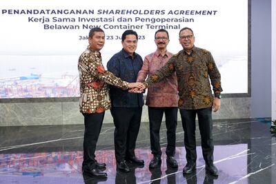 DP World has an agreement with the Indonesia Investment Authority and Pelindo to manage the Belawan New Container Terminal. Photo: DP World
