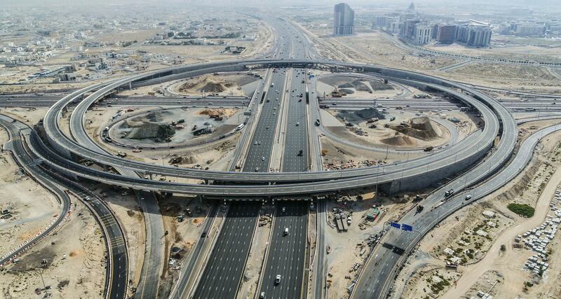 A section of the Dh2 billion Al Ain to Dubai motorway upgrade. Courtesy: Dubai Media Office