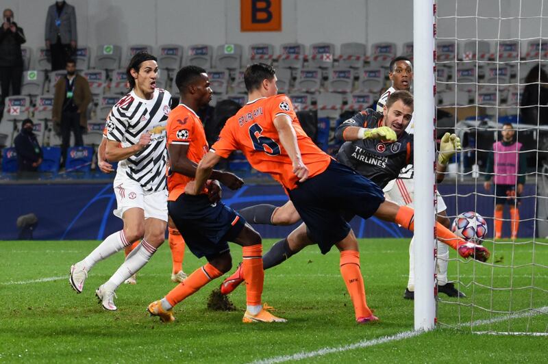 Alexandru Epureanu of Istanbul Basaksehir FK clears the ball off of the line. Getty