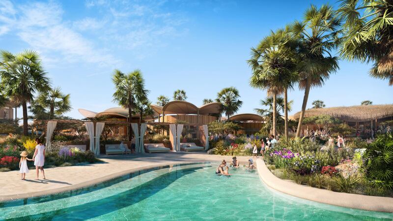 There will be three lagoon-like swimming pools and separate beaches for adults and families