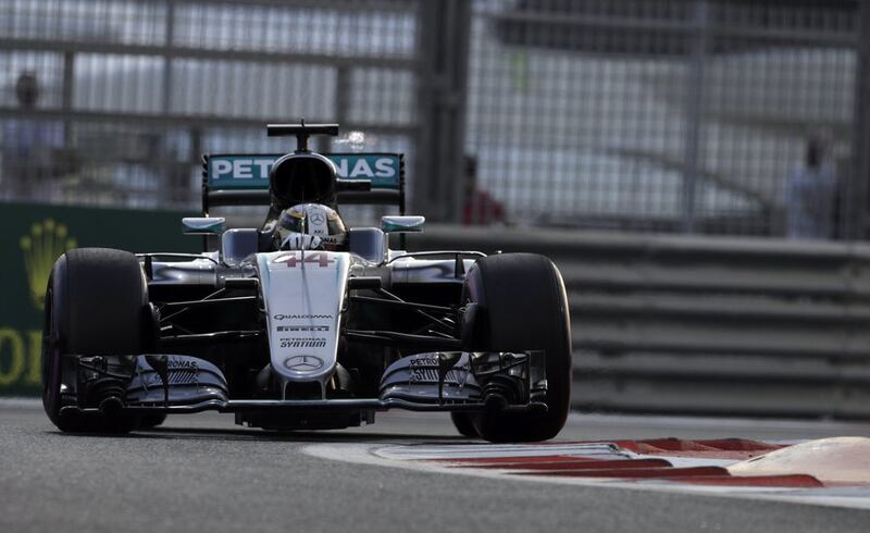Lewis Hamilton at the Abu Dhabi Grand Prix. Hassan Ammar / AP Photo
