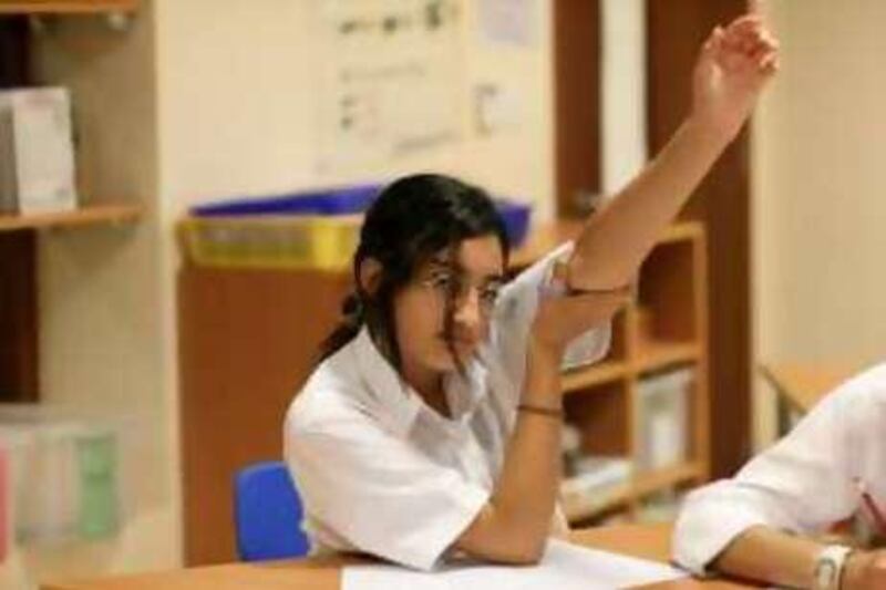 Abu Dhabi - June 11th  ,  2008 -Shayan Khan from pakistan an expat student at the Al-`Raha international school feature ( Andrew Parsons  /  The National ) to go with words by 
Hadeel Al-Shalchi  *** Local Caption ***  ap008-1106-Al-`Raha international,jpg.JPGap008-1106-Al-`Raha international,jpg.JPG