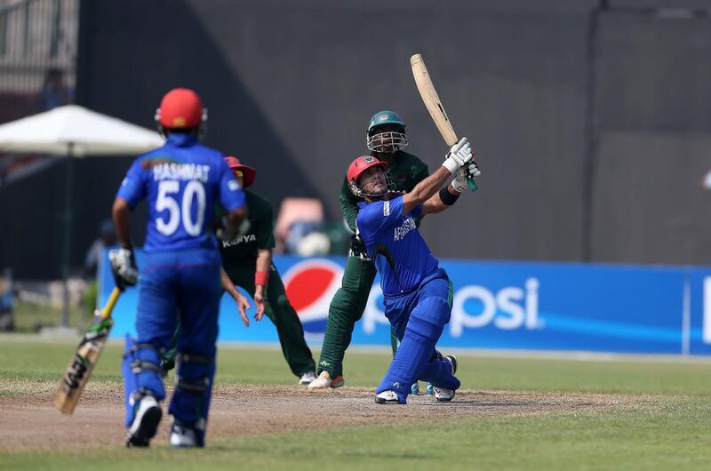 Mohammed Nabi at the ICC World Cricket League Championship in Sharjah in October. Pawan Singh / The National