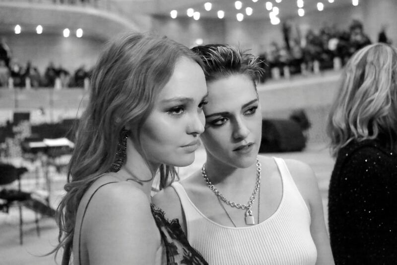 Lily Rose Depp and Kristen Stewart at Chanel's Métiers d’Art Paris-Hamburg 2017/18 show