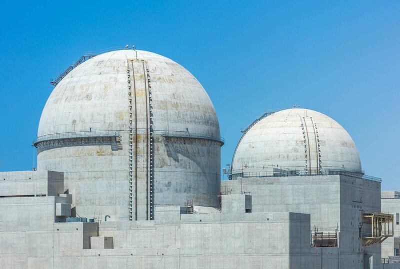 An handout photo released by the ENEC on June 1, 2017 shows part of the Barakah Nuclear power plant under construction near al-Hamra west of Abu Dhabi in May 2017. RESTRICTED TO EDITORIAL USE - MANDATORY CREDIT "AFP PHOTO / ENEC / ARUN GIRIJA" - NO MARKETING NO ADVERTISING CAMPAIGNS - DISTRIBUTED AS A SERVICE TO CLIENTS


 / AFP / Arun GIRIJA / RESTRICTED TO EDITORIAL USE - MANDATORY CREDIT "AFP PHOTO / ENEC / ARUN GIRIJA" - NO MARKETING NO ADVERTISING CAMPAIGNS - DISTRIBUTED AS A SERVICE TO CLIENTS


 *** Local Caption ***  269736-01-08.jpg 269736-01-08.jpg