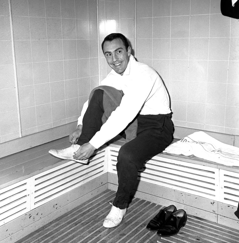 Greaves in the changing rooms on January 1, 1966. PA
