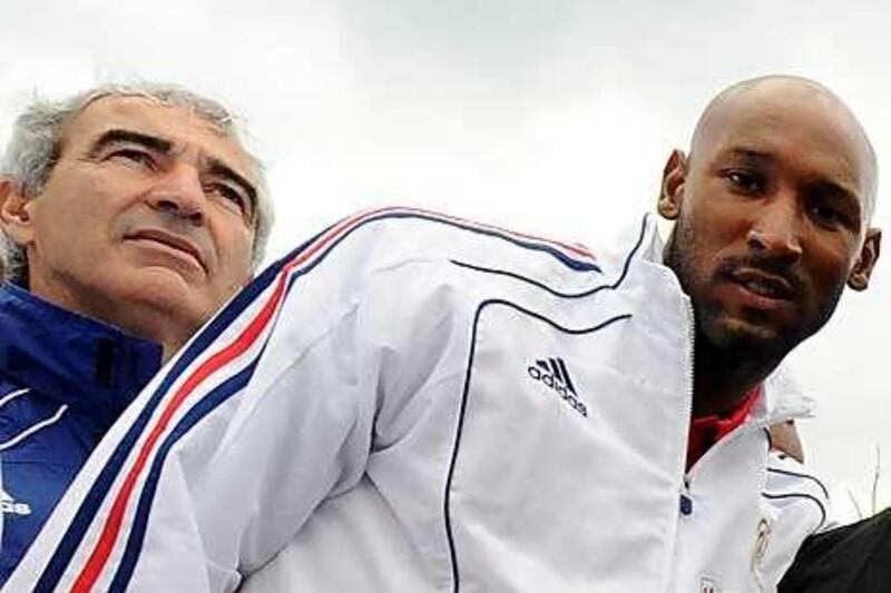 Nicolas Anelka, right, says other players were poised to clash with Raymond Domenech as well.