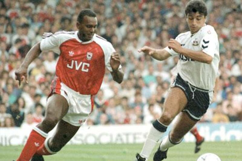 Arsenal’s David Rocastle, left, was only 33 years of age when he died from an aggressive form of non-Hodgkin’s lymphoma, which is a cancer that attacks the immune system.