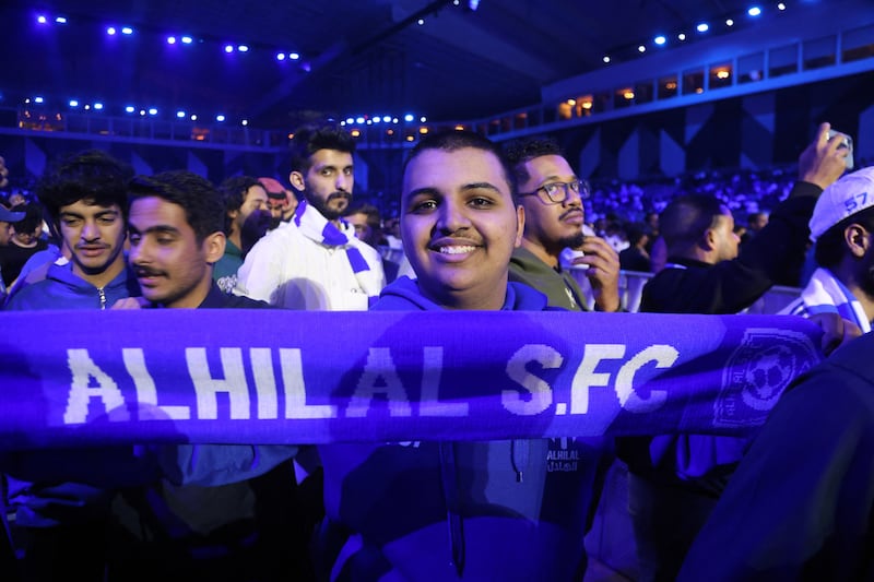Al Hilal fans cheers on the team after their return to Riyadh. Reuters