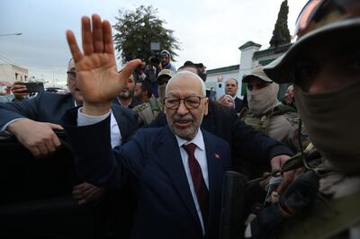 Rached Ghannouchi is being held in Tunisia. EPA