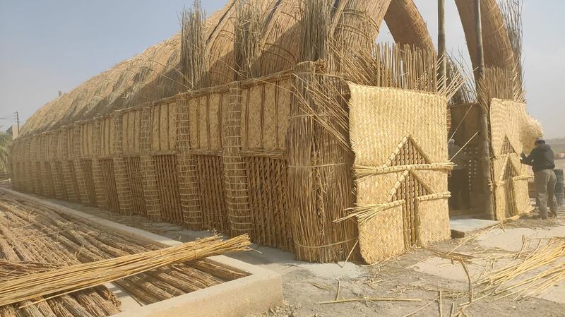 A mudhif under construction. Photo: The Tigris River Protector NGO