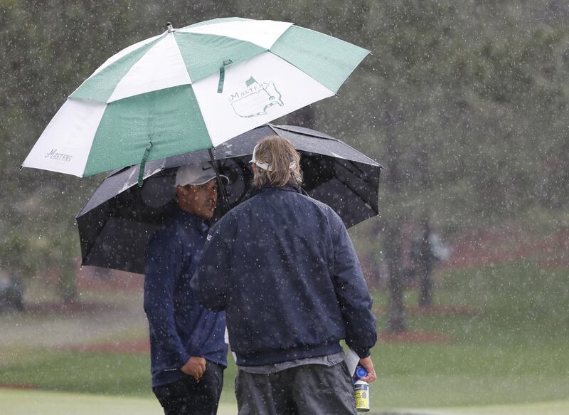 The third day of the Masters was hit by heavy rain, forcing the suspension of play and leaving the tournament delicately poised, with Brooks Koepka maintaining his lead and 29 holes left for the leaders to play on Sunday. EPA