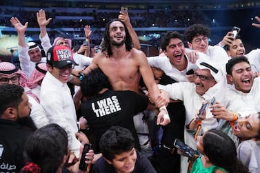 Mansoor won the 51-man Battle Royal at WWE's Super Showdown event in Jeddah. Courtesy WWE 