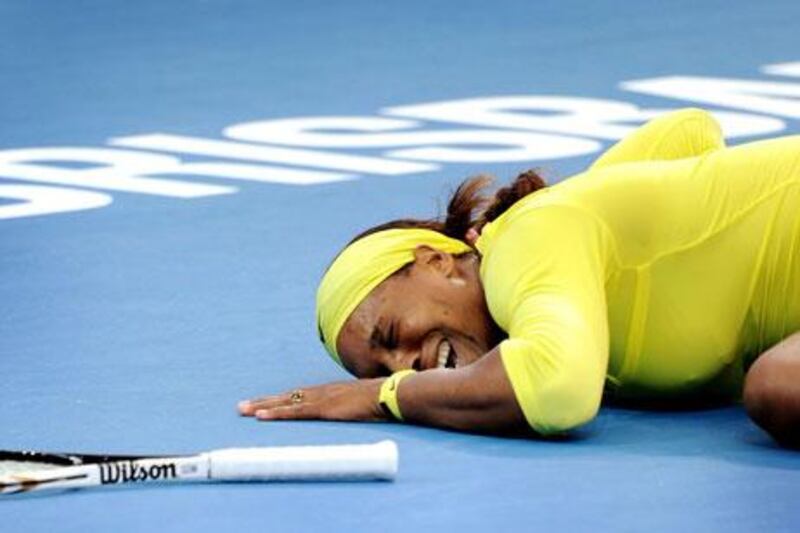 A severe ankle injury sent Serena Wiliams crashing to the court in the Brisbane International, and it may keep her from competing at the Australian Open.