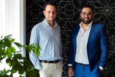 FlexxPay was co-founded by Dubai entrepreneurs Michael Truschler (L) and Charbel Nasr (R), who previously worked together at CitrussTV. Chris Whiteoak / The National