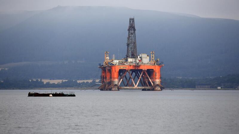 The Ocean Vanguard offshore drill rig, operated by Diamond Offshore Drilling, stands anchored in the Cromarty Firth in Cromarty, UK. Simon Dawson / Bloomberg