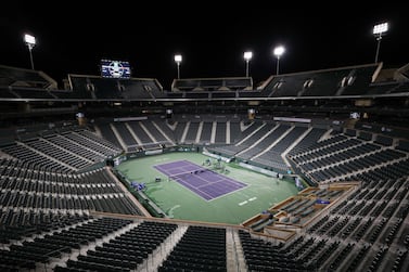 Centre court at the Indian Wells Tennis Garden where the best players in the world usually play during the BNP Paribas Open. This year's event was cancelled on the eve of the tournament due to fears over safety related to the coronavirus outbreak. AFP